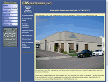 Tablet Screenshot of cbsfasteners.com